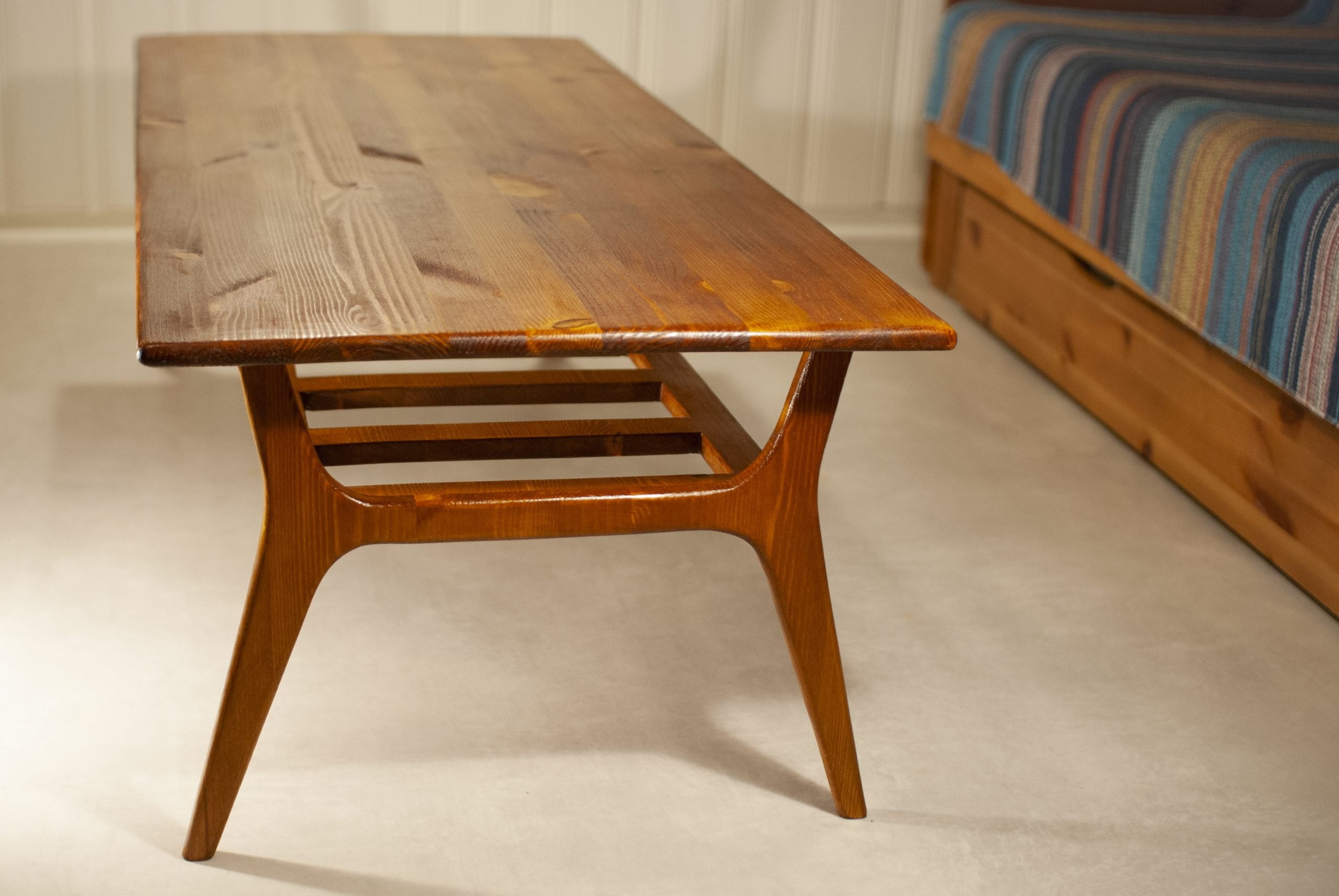 stylish coffee table in brown color